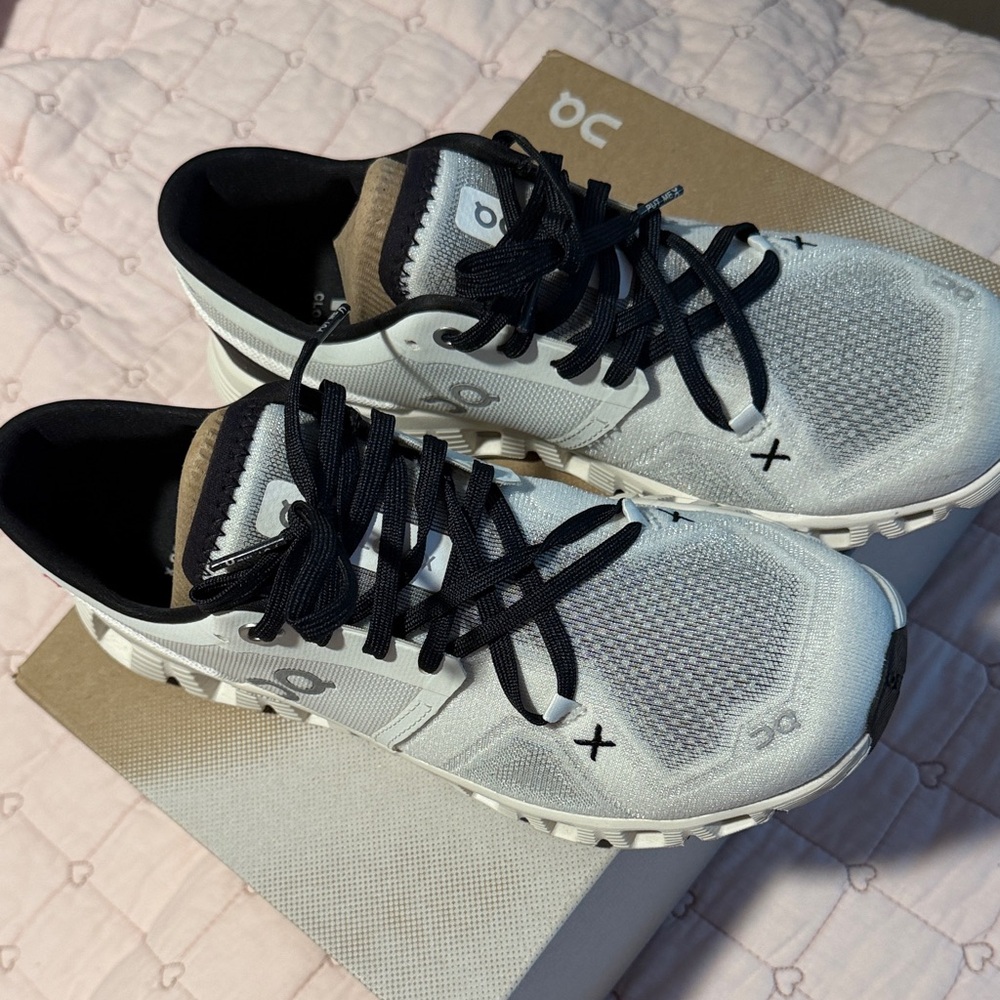 On Running Black and White Athletic Shoes